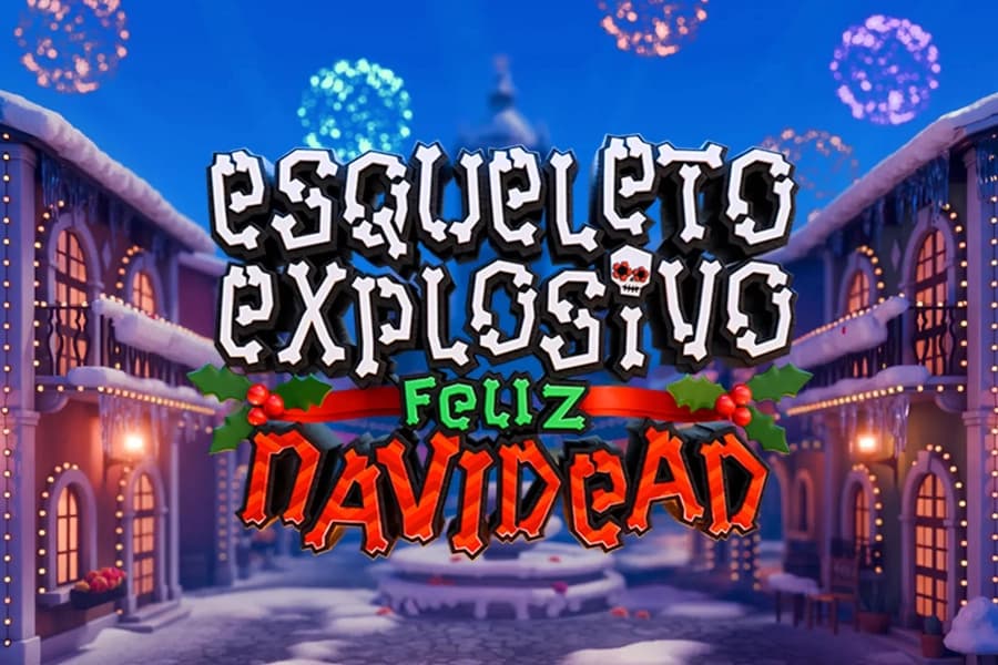 Esqueleto Explosivo Feliz Navidead